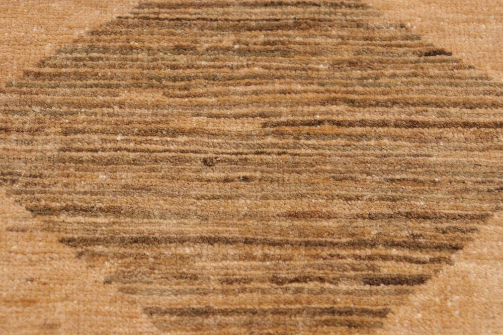 handmade Modern Kafkaz Tan Green Hand Knotted RECTANGLE 100% WOOL area rug 10 X14 