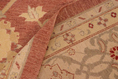 handmade Traditional Kafkaz Brown Tan Hand Knotted RECTANGLE 100% WOOL area rug 10X14