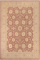 handmade Traditional Kafkaz Brown Tan Hand Knotted RECTANGLE 100% WOOL area rug 10X14