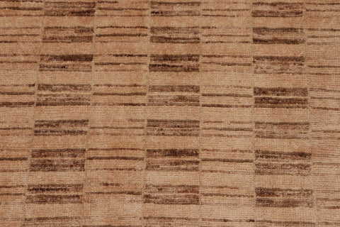 handmade Modern Kafkaz Lt. Brown Green Hand Knotted RECTANGLE 100% WOOL area rug 10' x 14'