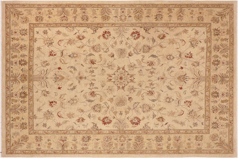 handmade Traditional Kafkaz Beige Tan Hand Knotted RECTANGLE 100% WOOL area rug 10x14
