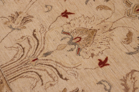 handmade Traditional Kafkaz Beige Tan Hand Knotted RECTANGLE 100% WOOL area rug 10x14