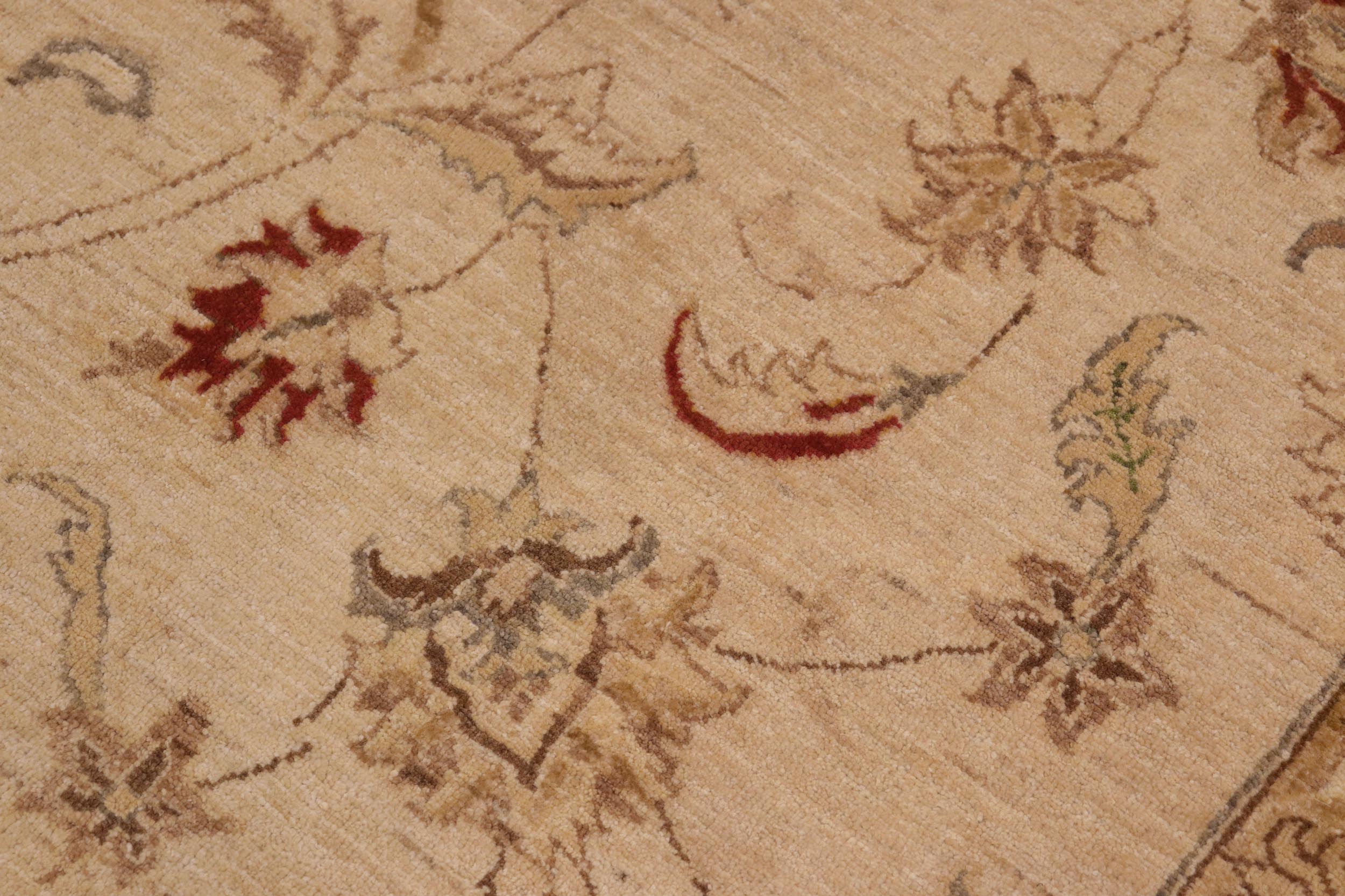 handmade Traditional Kafkaz Beige Tan Hand Knotted RECTANGLE 100% WOOL area rug 10x14