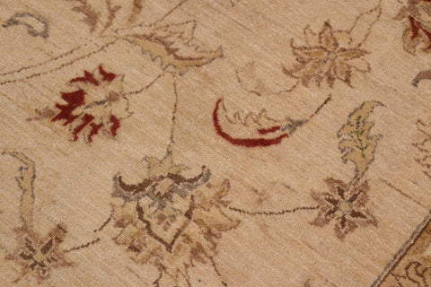 handmade Traditional Kafkaz Beige Tan Hand Knotted RECTANGLE 100% WOOL area rug 10x14