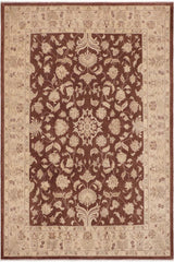 handmade Traditional Kafkaz Brown Tan Hand Knotted RECTANGLE 100% WOOL area rug 10X14