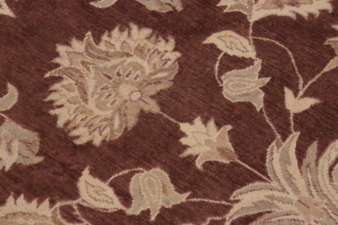 handmade Traditional Kafkaz Brown Tan Hand Knotted RECTANGLE 100% WOOL area rug 10x14