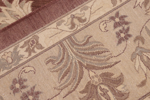 handmade Traditional Kafkaz Brown Tan Hand Knotted RECTANGLE 100% WOOL area rug 10x14