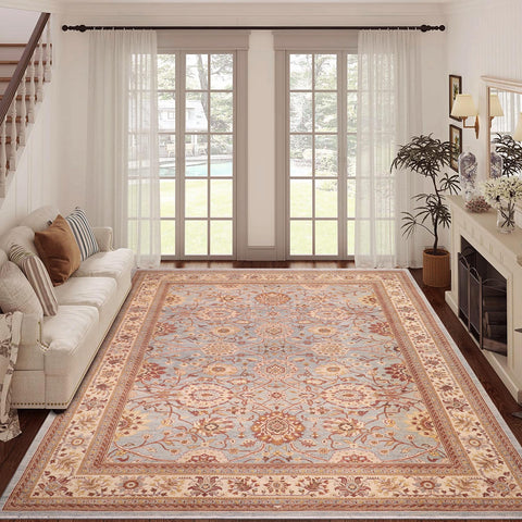 handmade Traditional Kafkaz Lt. Blue Lt. Gold Hand Knotted RECTANGLE 100% WOOL area rug 10x14