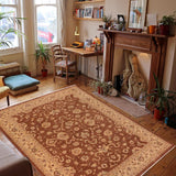 handmade Traditional Kafkaz Brown Lt. Gold Hand Knotted RECTANGLE 100% WOOL area rug 10 x 14