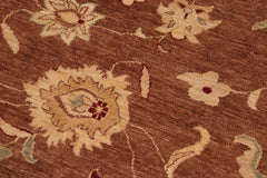 handmade Traditional Kafkaz Brown Lt. Gold Hand Knotted RECTANGLE 100% WOOL area rug 10X14