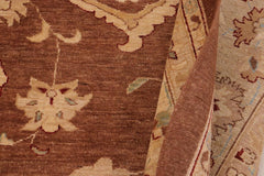 handmade Traditional Kafkaz Brown Lt. Gold Hand Knotted RECTANGLE 100% WOOL area rug 10X14