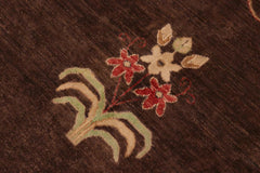 handmade Traditional Kafkaz Brown Tan Hand Knotted RECTANGLE 100% WOOL area rug 10X14