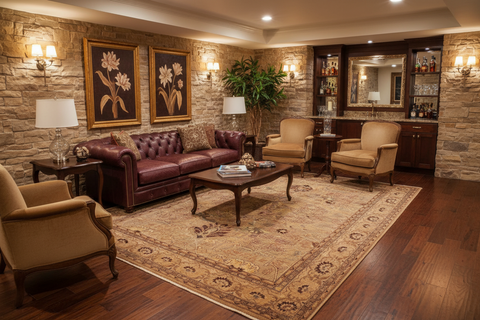 handmade Traditional Kafkaz Gray Tan Hand Knotted RECTANGLE 100% WOOL area rug 10x14