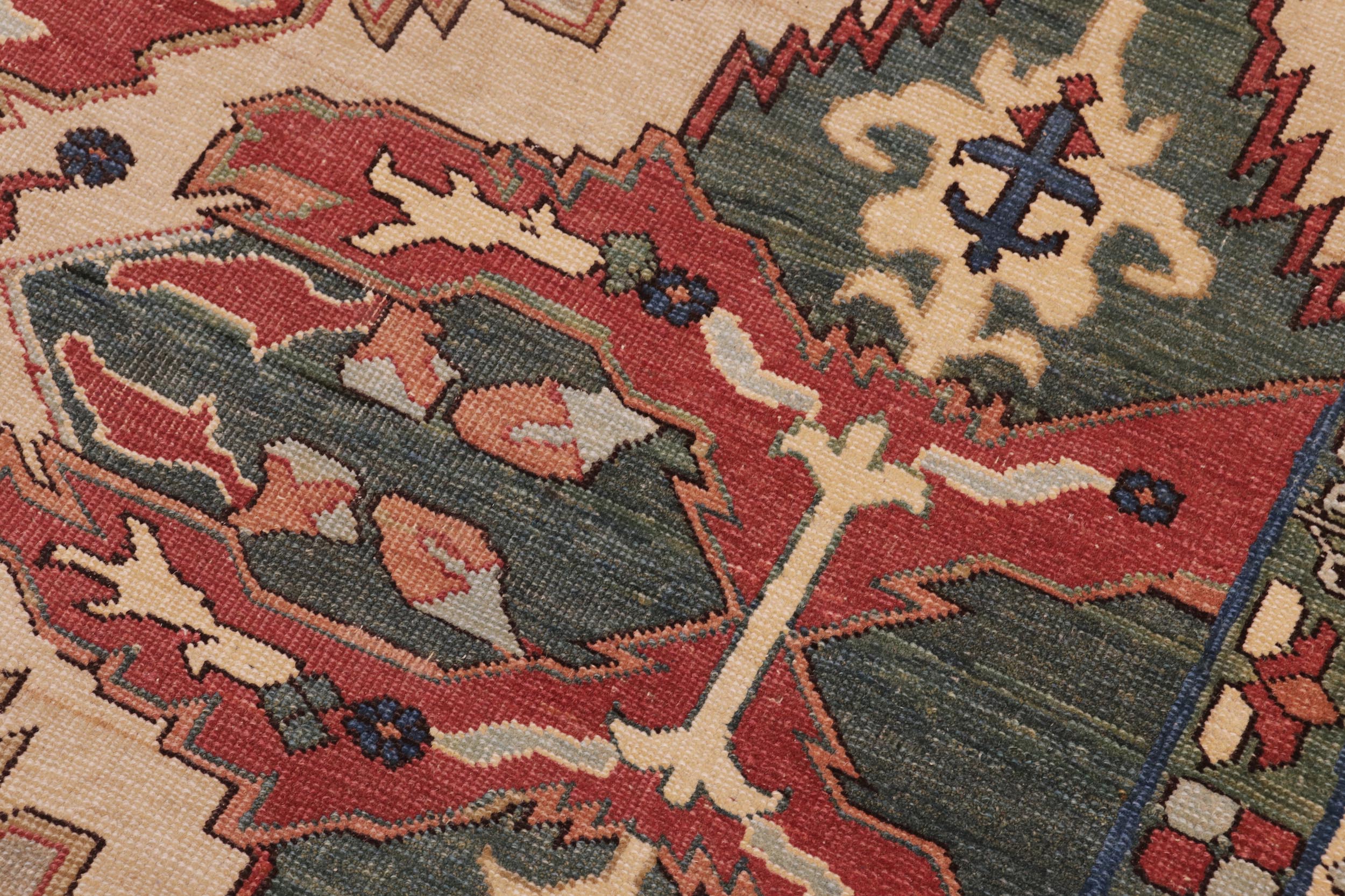 handmade Traditional Antique Green Rust Hand Knotted RECTANGLE 100% WOOL area rug 6x8