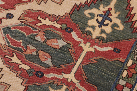 handmade Traditional Antique Green Rust Hand Knotted RECTANGLE 100% WOOL area rug 6x8