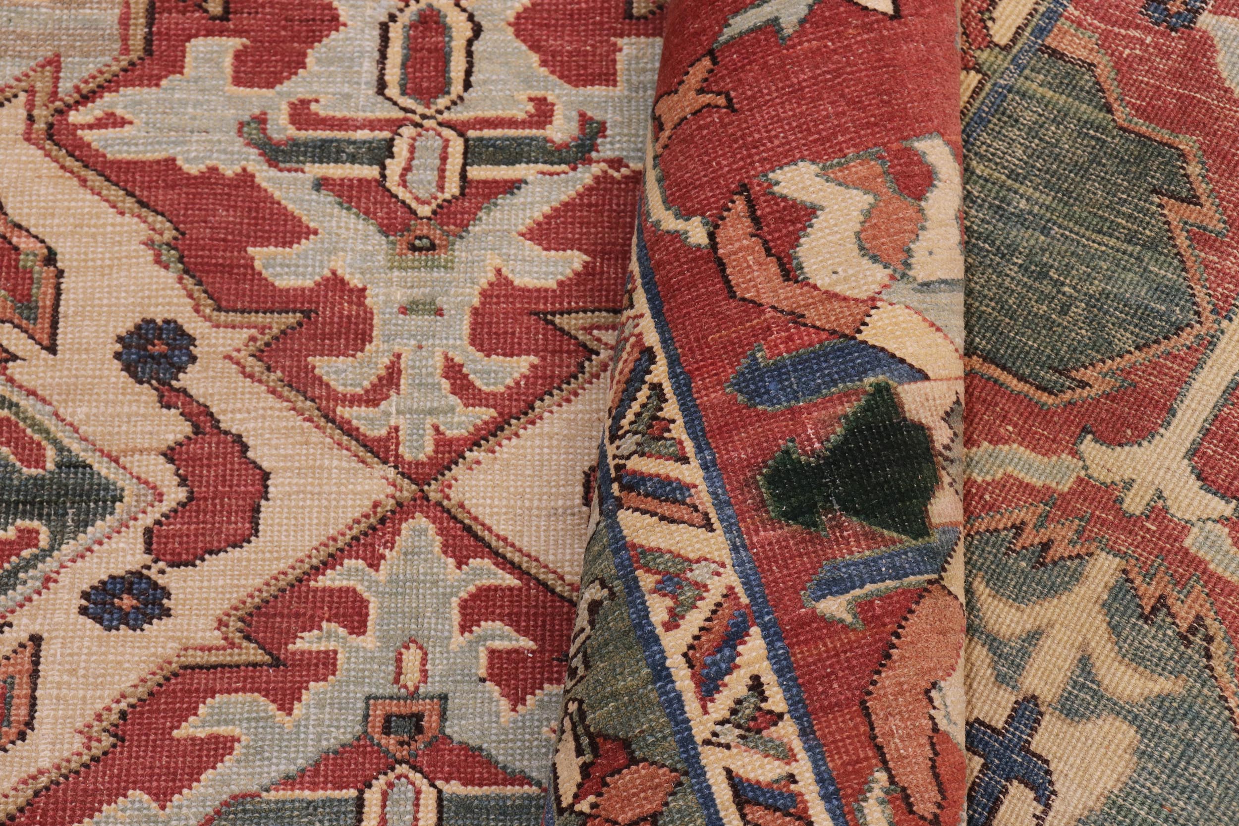 handmade Traditional Antique Green Rust Hand Knotted RECTANGLE 100% WOOL area rug 6x8