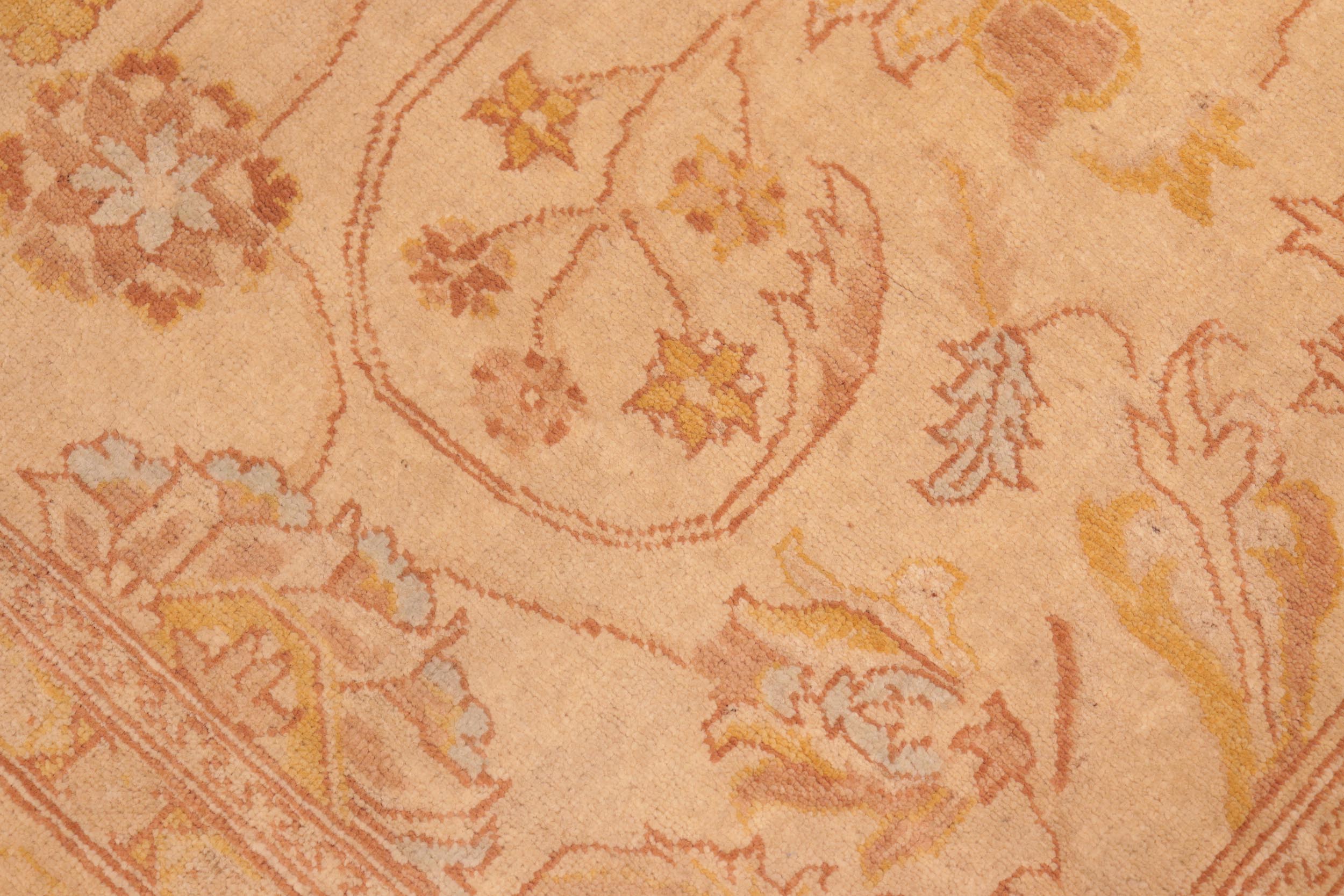 handmade Traditional Kafkaz Beige Tan Hand Knotted RECTANGLE 100% WOOL area rug 7x8