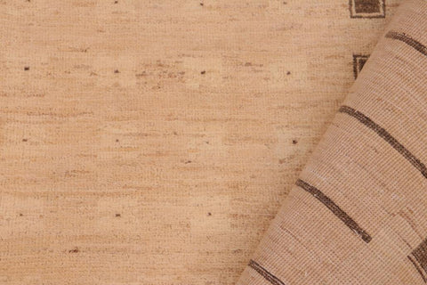 handmade Transitional Kafkaz Tan Brown Hand Knotted RECTANGLE 100% WOOL area rug 6X9