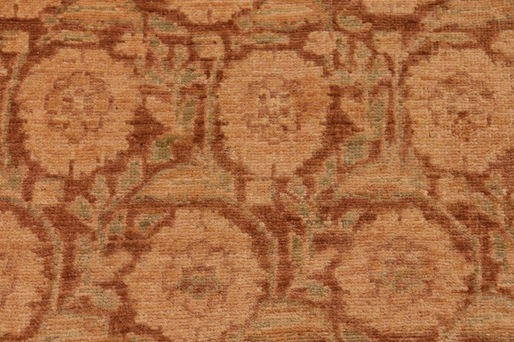 handmade Transitional Kafkaz Brown Tan Hand Knotted RECTANGLE 100% WOOL area rug 6X8