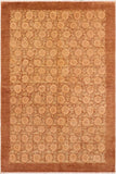 handmade Transitional Kafkaz Brown Tan Hand Knotted RECTANGLE 100% WOOL area rug 6 x 8