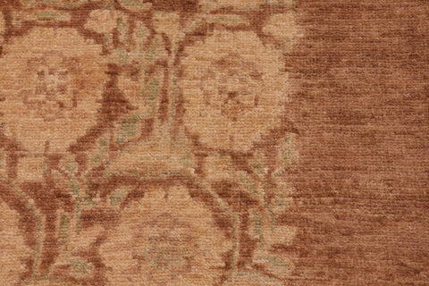 handmade Modern Kafkaz Brown Tan Hand Knotted RECTANGLE 100% WOOL area rug 6' x 8'