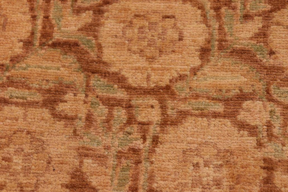 handmade Transitional Kafkaz Brown Tan Hand Knotted RECTANGLE 100% WOOL area rug 6X8