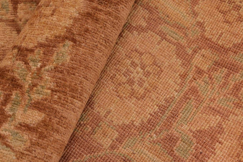 handmade Transitional Kafkaz Brown Tan Hand Knotted RECTANGLE 100% WOOL area rug 6X8