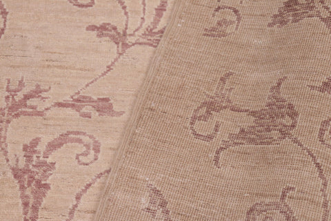handmade Modern Kafkaz Tan Rose Hand Knotted RECTANGLE 100% WOOL area rug 6' x 9'