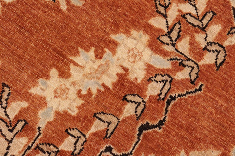 handmade Traditional Kafkaz Rust Black Hand Knotted RECTANGLE 100% WOOL area rug 6X9