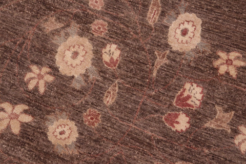 handmade Modern Kafkaz Brown Beige Hand Knotted RECTANGLE 100% WOOL area rug 6' x 9'