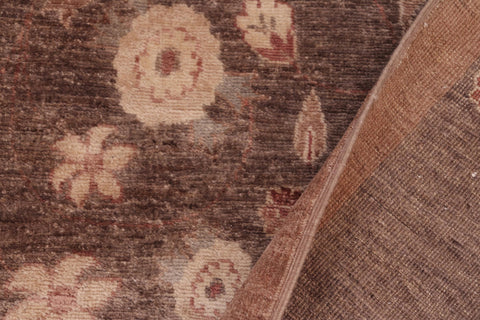 handmade Modern Kafkaz Brown Beige Hand Knotted RECTANGLE 100% WOOL area rug 6' x 9'