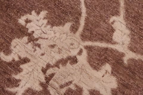 handmade Modern Kafkaz Brown Tan Hand Knotted RECTANGLE 100% WOOL area rug 6' x 9'