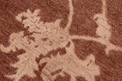 handmade Transitional Kafkaz Brown Tan Hand Knotted RECTANGLE 100% WOOL area rug 6X9