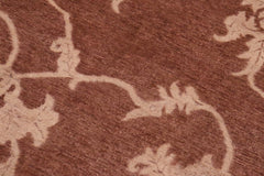 handmade Transitional Kafkaz Brown Tan Hand Knotted RECTANGLE 100% WOOL area rug 6X9