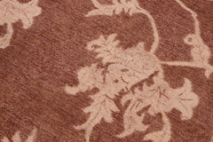 handmade Transitional Kafkaz Brown Tan Hand Knotted RECTANGLE 100% WOOL area rug 6X9