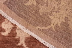 handmade Transitional Kafkaz Brown Tan Hand Knotted RECTANGLE 100% WOOL area rug 6X9