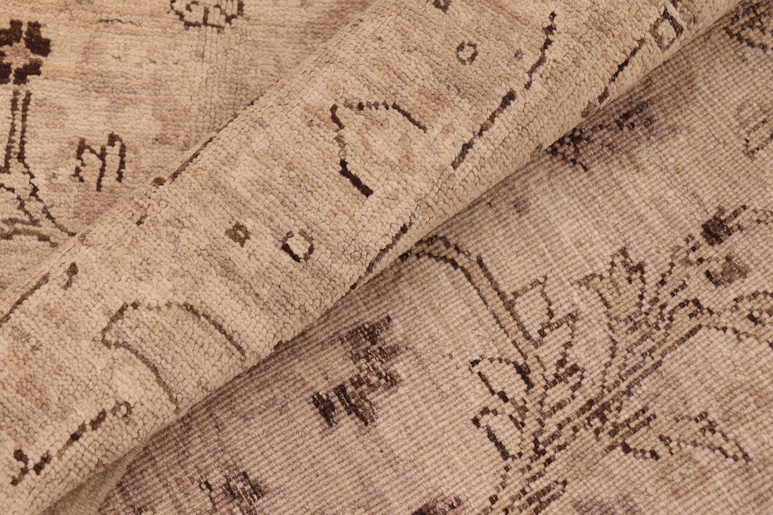 handmade Traditional Kafkaz Beige Tan Hand Knotted RECTANGLE 100% WOOL area rug 6x9