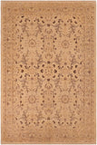 handmade Transitional Kafkaz Beige Tan Hand Knotted RECTANGLE 100% WOOL area rug 6 x 9