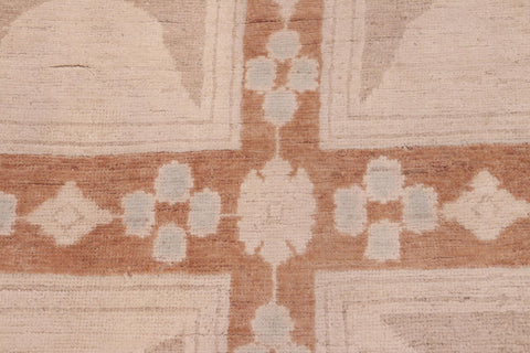 handmade Modern Kafkaz Rust Tan Hand Knotted RECTANGLE 100% WOOL area rug 6' x 9'