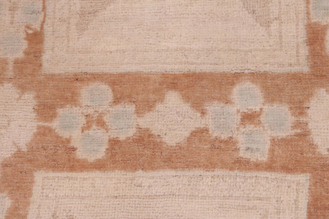 handmade Modern Kafkaz Rust Tan Hand Knotted RECTANGLE 100% WOOL area rug 6' x 9'