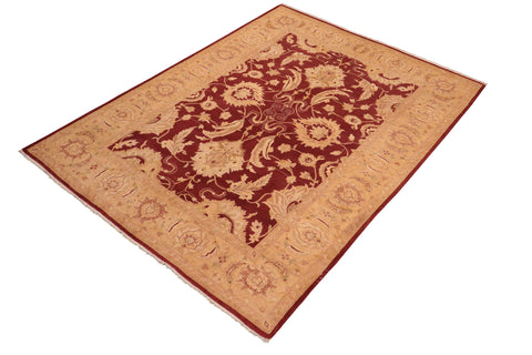 handmade Traditional Kafkaz Red Gold Hand Knotted RECTANGLE 100% WOOL area rug 6' x 9'