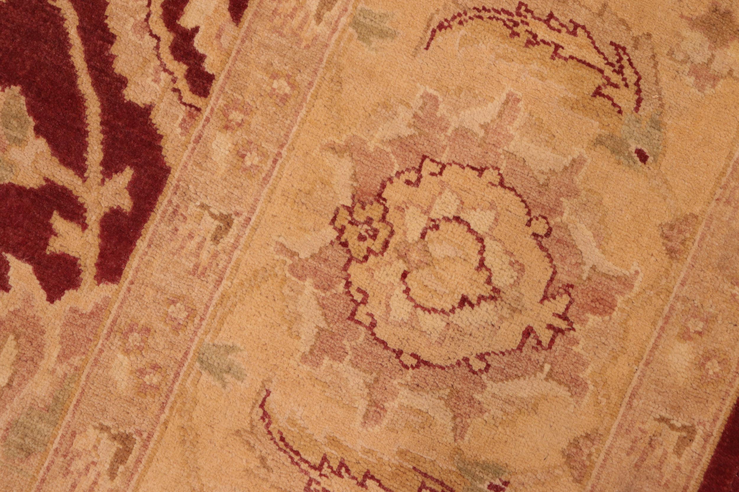 handmade Traditional Kafkaz Red Gold Hand Knotted RECTANGLE 100% WOOL area rug 6' x 9'