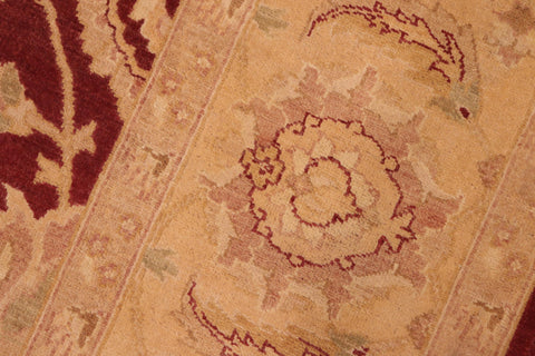 handmade Traditional Kafkaz Red Gold Hand Knotted RECTANGLE 100% WOOL area rug 6' x 9'