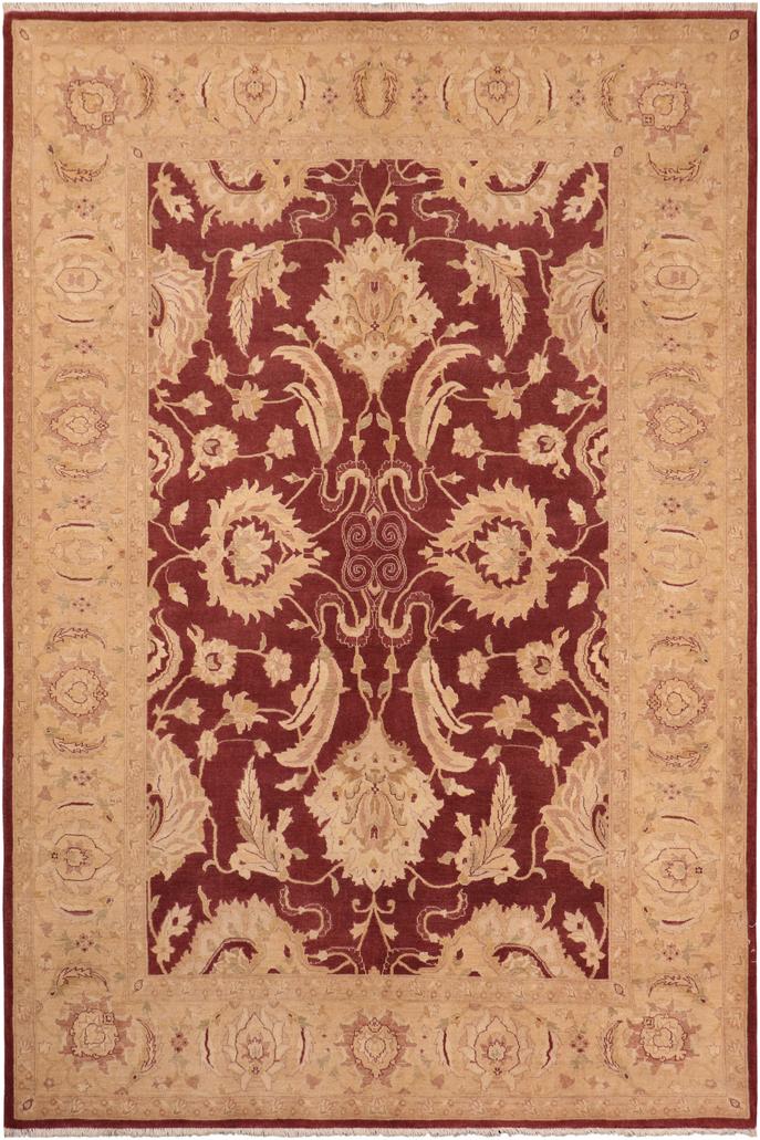 handmade Traditional Kafkaz Red Gold Hand Knotted RECTANGLE 100% WOOL area rug 6'X9'