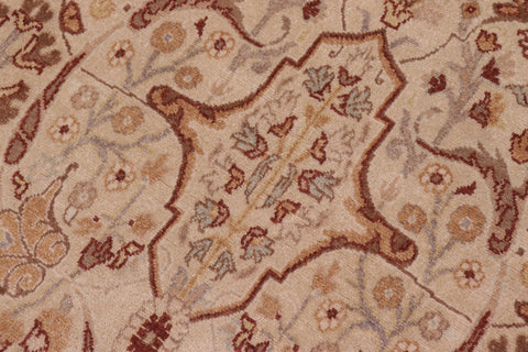handmade Transitional Lahore Tan Tan Hand Knotted RECTANGLE 100% WOOL area rug 6' x 9'