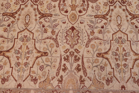 handmade Transitional Lahore Tan Tan Hand Knotted RECTANGLE 100% WOOL area rug 6' x 9'