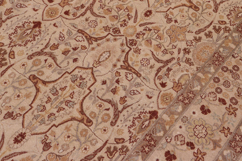 handmade Transitional Lahore Tan Tan Hand Knotted RECTANGLE 100% WOOL area rug 6' x 9'