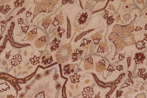 handmade Transitional Lahore Tan Tan Hand Knotted RECTANGLE 100% WOOL area rug 6' x 9'