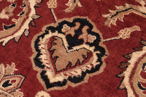 handmade Traditional Kafkaz Red Blue Hand Knotted RECTANGLE 100% WOOL area rug 6x9
