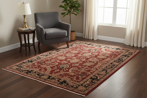 handmade Traditional Kafkaz Red Blue Hand Knotted RECTANGLE 100% WOOL area rug 6x9